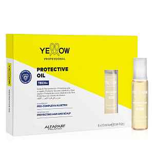 Ochranný olej na vlasy a pokožku hlavy při barvení a zesvětlování Yellow Professional Tech+ Protective Oil - 6 x 13 ml