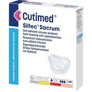 Cutimed Siltec Sacrum neadh.pěn.krytí 23 x 23 cm 5 ks