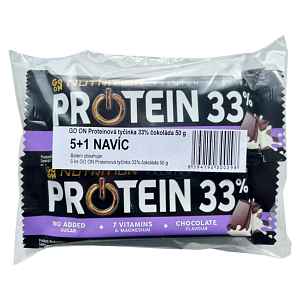 GO ON Proteinové tyčinky 33% čokoláda 5 +1 kus ZDARMA