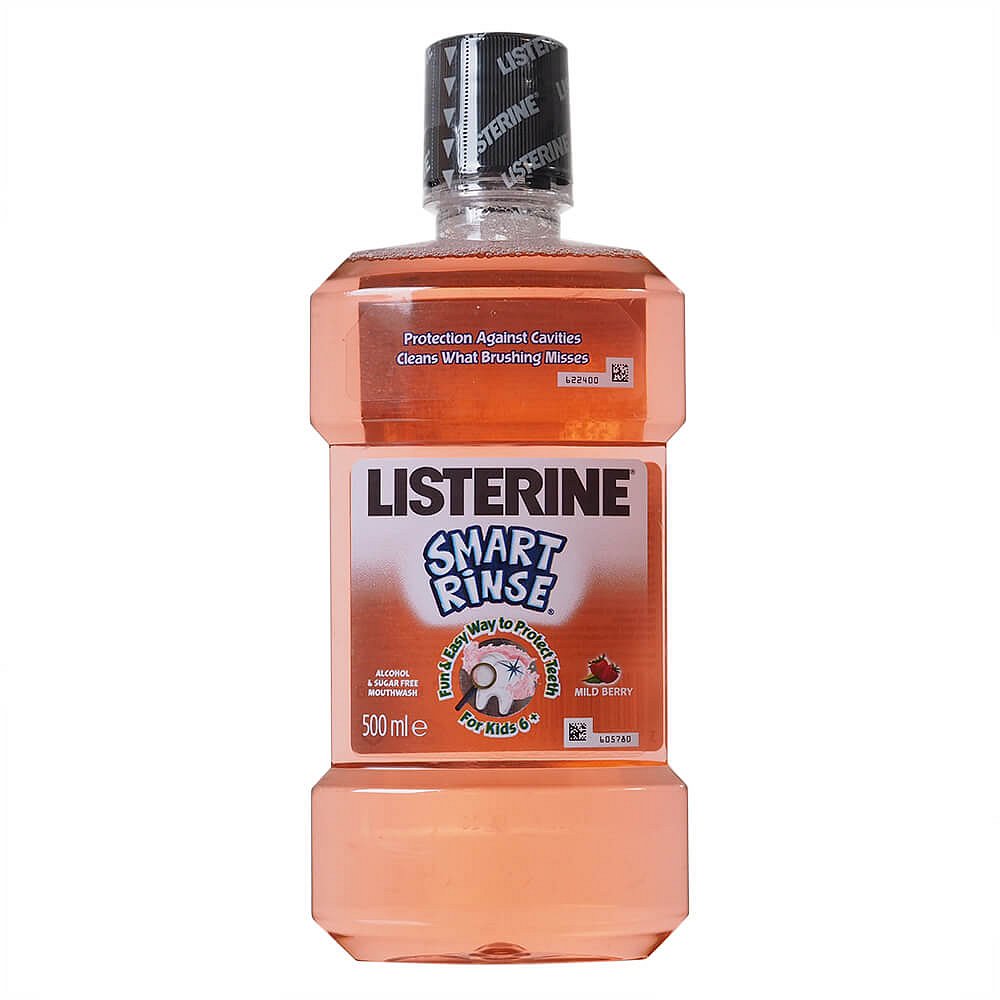 LISTERINE Smart Ústní voda pro děti s ovocnou příchutí 500 ml