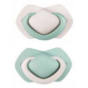 Canpol babies set symetrických silikonových dudlíků Pure Color Zelený 18m +