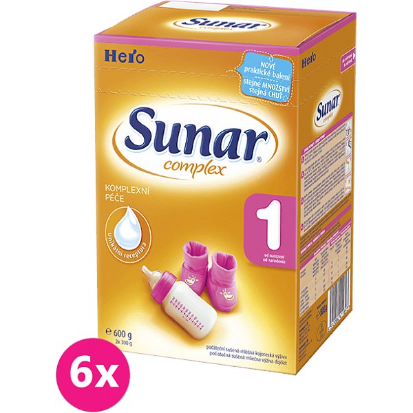 6x SUNAR Complex 1 (600 g) - kojenecké mléko