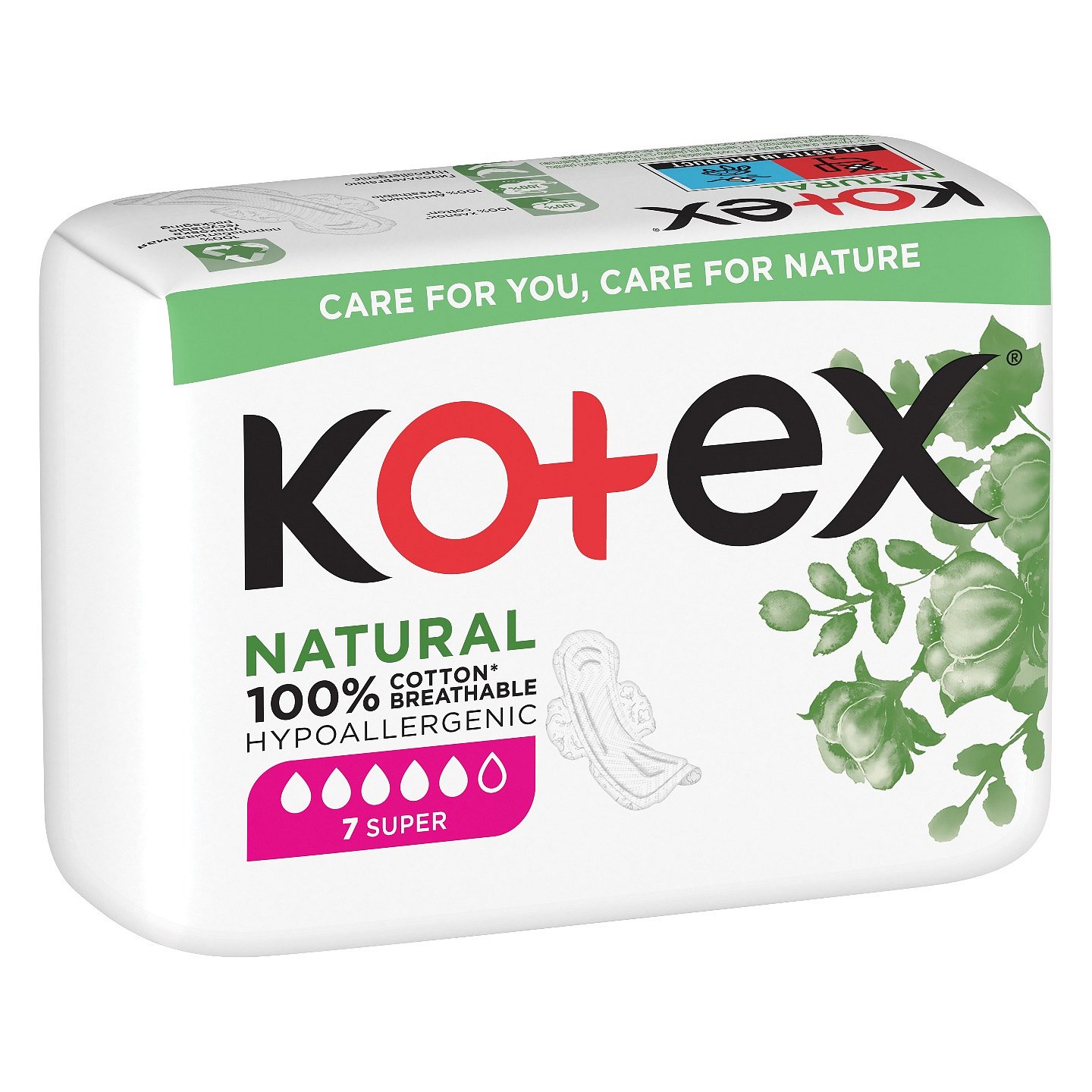 Kotex NATURAL Super vložky 7 ks