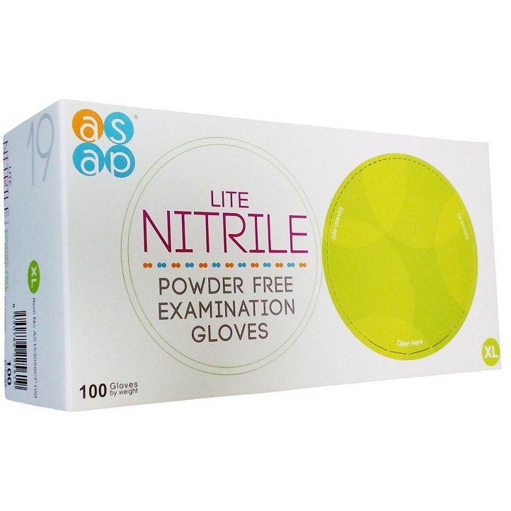 Jednorázové rukavice NITRIL bez pudru vel. XL 100ks