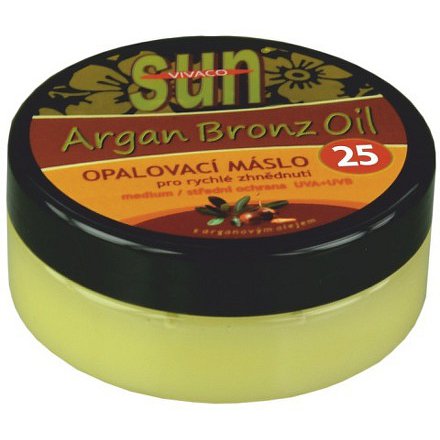 SUN opalovací máslo OF25 s arganovým olejem 200ml