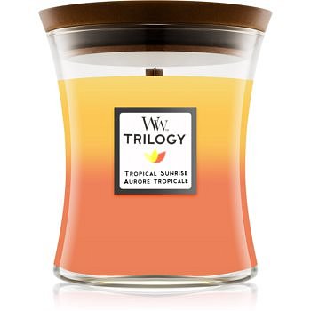 Woodwick Trilogy vonná svíčka s dřevěným knotem 275 g