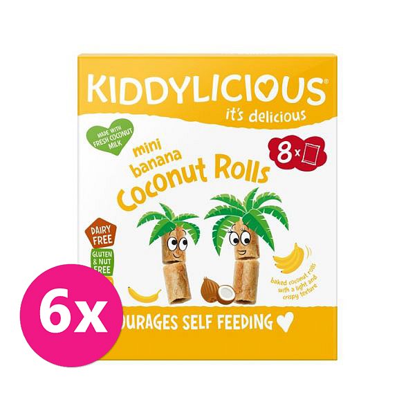 6x KIDDYLICIOUS Mini banánové trubičky