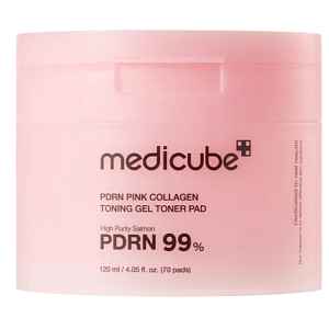 Medicube Gelové tonizační polštářky PDRN Pink (Collagen Toning Gel Toner Pad) 70 ks