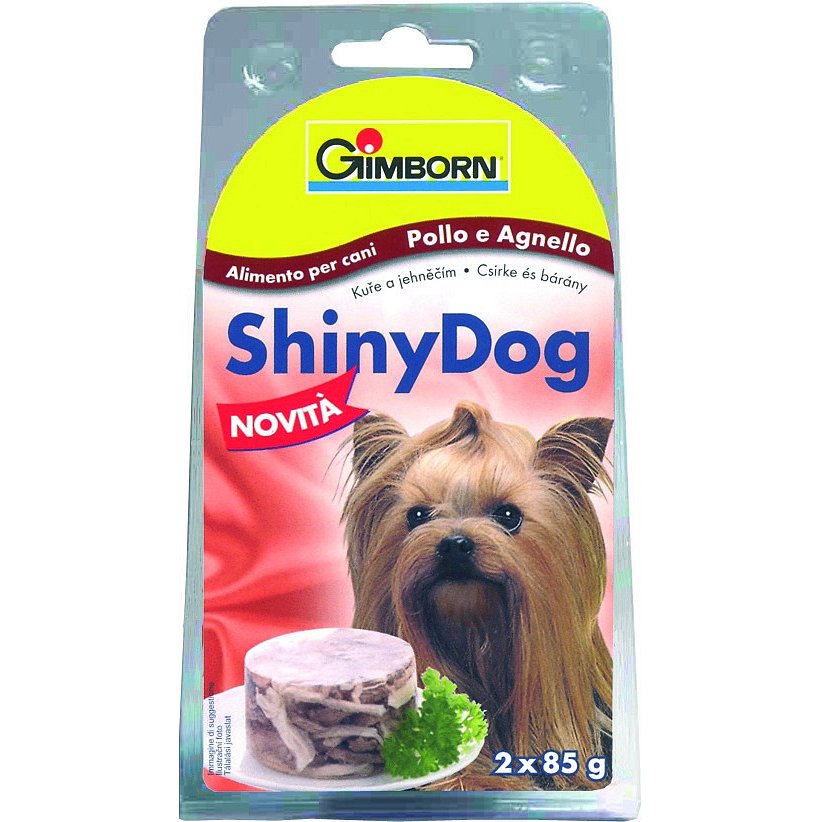 ShinyDog konzerva kuřecí+jehněčí 2x85g