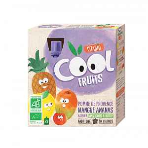Vitabio Ovocné BIO kapsičky Cool Fruits jablko, mango, ananas a acerola 4x90g