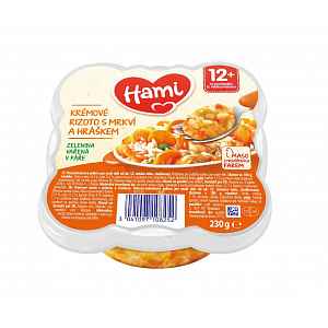 Hami příkrm Malý Gurmán krémové rizoto s mrkvý a hráškem 230g
