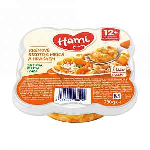 Hami příkrm Malý Gurmán krémové rizoto s mrkvý a hráškem 230g