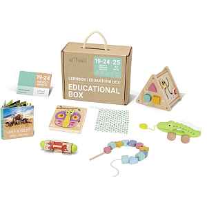 eliNeli Educational Box 19-24 m+ sada hraček ze dřeva