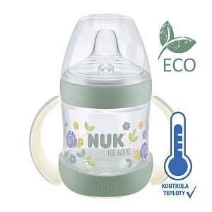 NUK For Nature Kojenecká láhev na učení s kontrolou teploty 150 ml