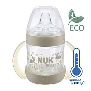 NUK For Nature Kojenecká láhev na učení s kontrolou teploty 150 ml