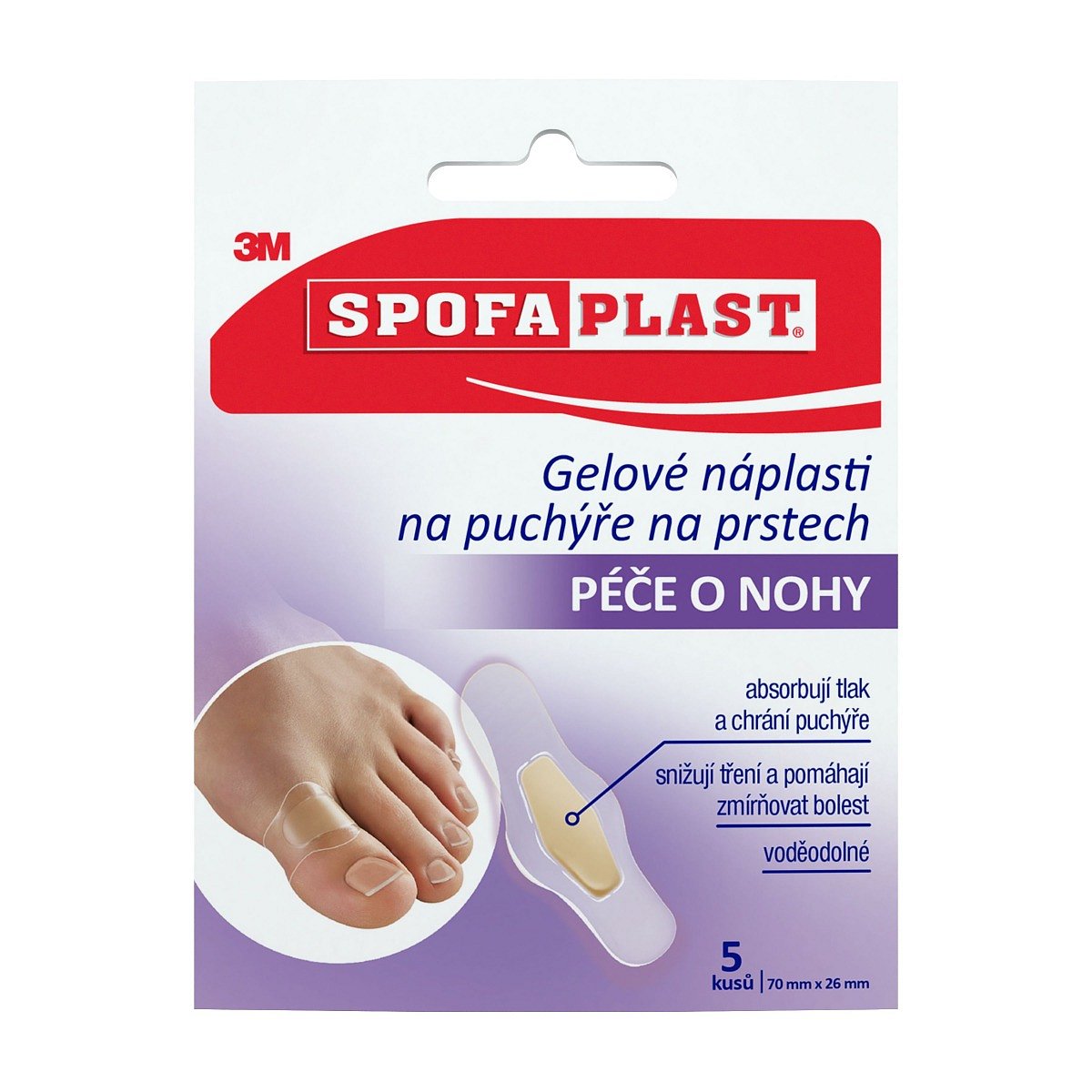 3M Spofaplast 911N Gelová náplast na puchýře na prstech 5 ks