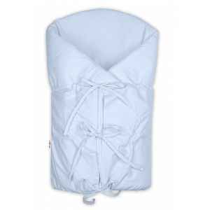 Baby Nellys Klasická retro zavinovačka NATURE šněrovací s výplní - světle modrá