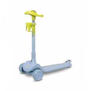 Toyz Dětská tříkolová koloběžka s LED kolečky Satura, modrá