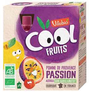 Vitabio Ovocné BIO kapsičky Cool Fruits jablko, maracuja, banán a acerola 4x90g