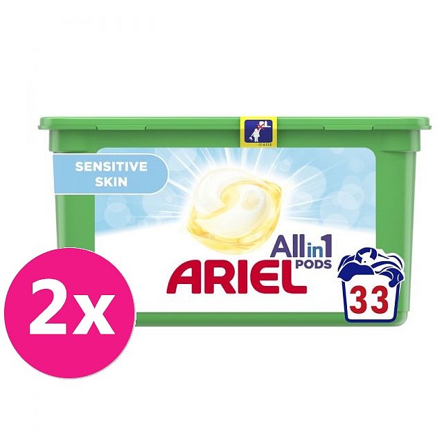 2x ARIEL Allin1 Pods Sensitive kapsle na praní 33 ks