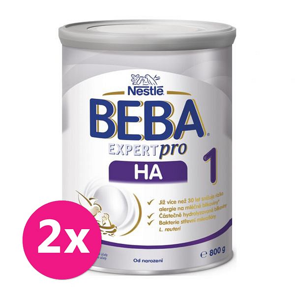 2x BEBA EXPERTpro HA 1, mléčná kojenecká výživa 800 g