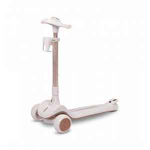 Toyz Dětská tříkolová koloběžka s LED kolečky Satura, bílá