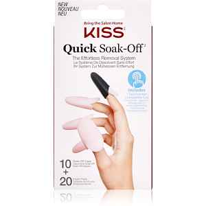 KISS Quick Soak-Off Remover Caps sada pro odstranění umělých nehtů 30 ks