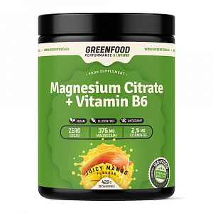 GreenFood Performance Magnesium Citrate + Vitamin B6 Juicy mango 420 g