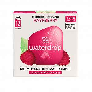 Waterdrop Flair malina, bezový květ, lipový květ 12 ks