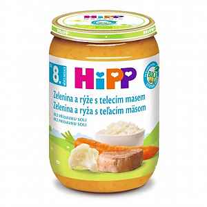 HiPP JUNIOR MENU BIO Zelenina s rýží a telecím masem220g