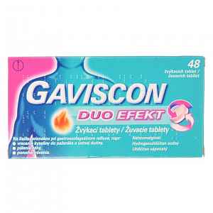 Gaviscon Duo Efekt žvýkací tablety 48 ks