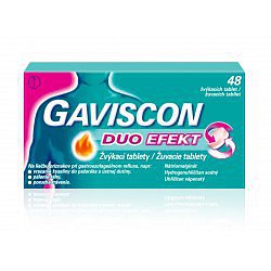 Gaviscon Duo Efekt žvýkací tablety 48 ks