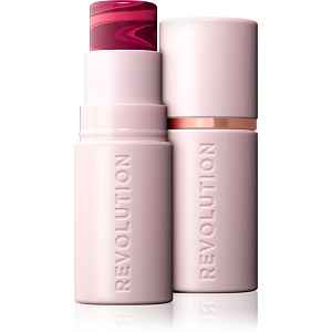 Revolution Skin Silk Blush Stick krémová tvářenka v tyčince odstín Berry Pink Marble 4.5 g
