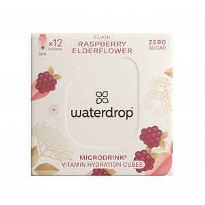 Waterdrop Flair malina, bezový květ, lipový květ 12 ks