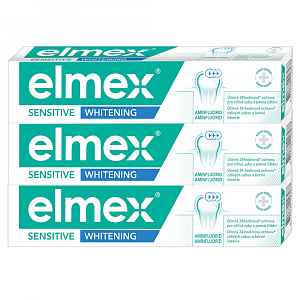 Elmex Sensitive Whitening pasta pro přirozeně bílé zuby 3 x 75 ml