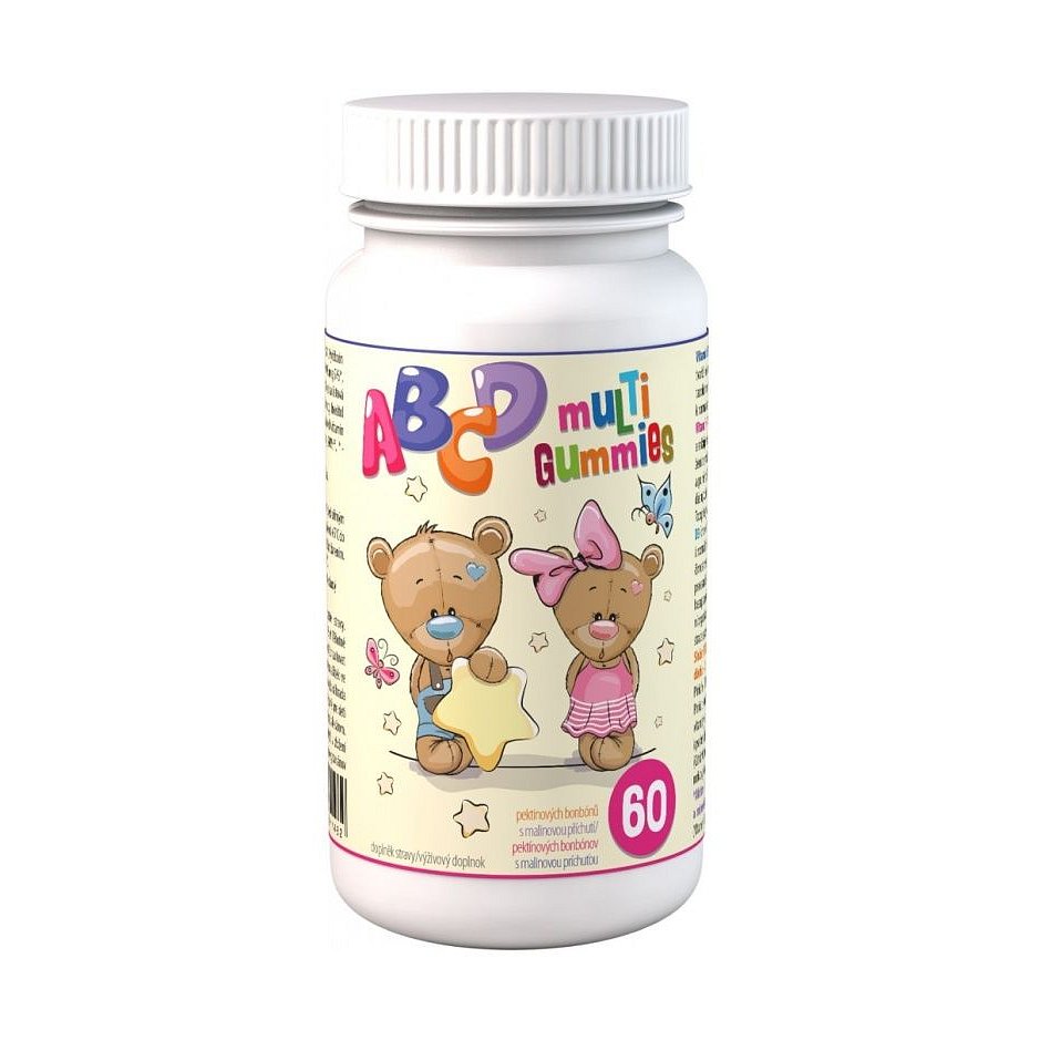 Clinical ABCD Multi Gummies 60 pektinových bonbónů s malinovou příchutí