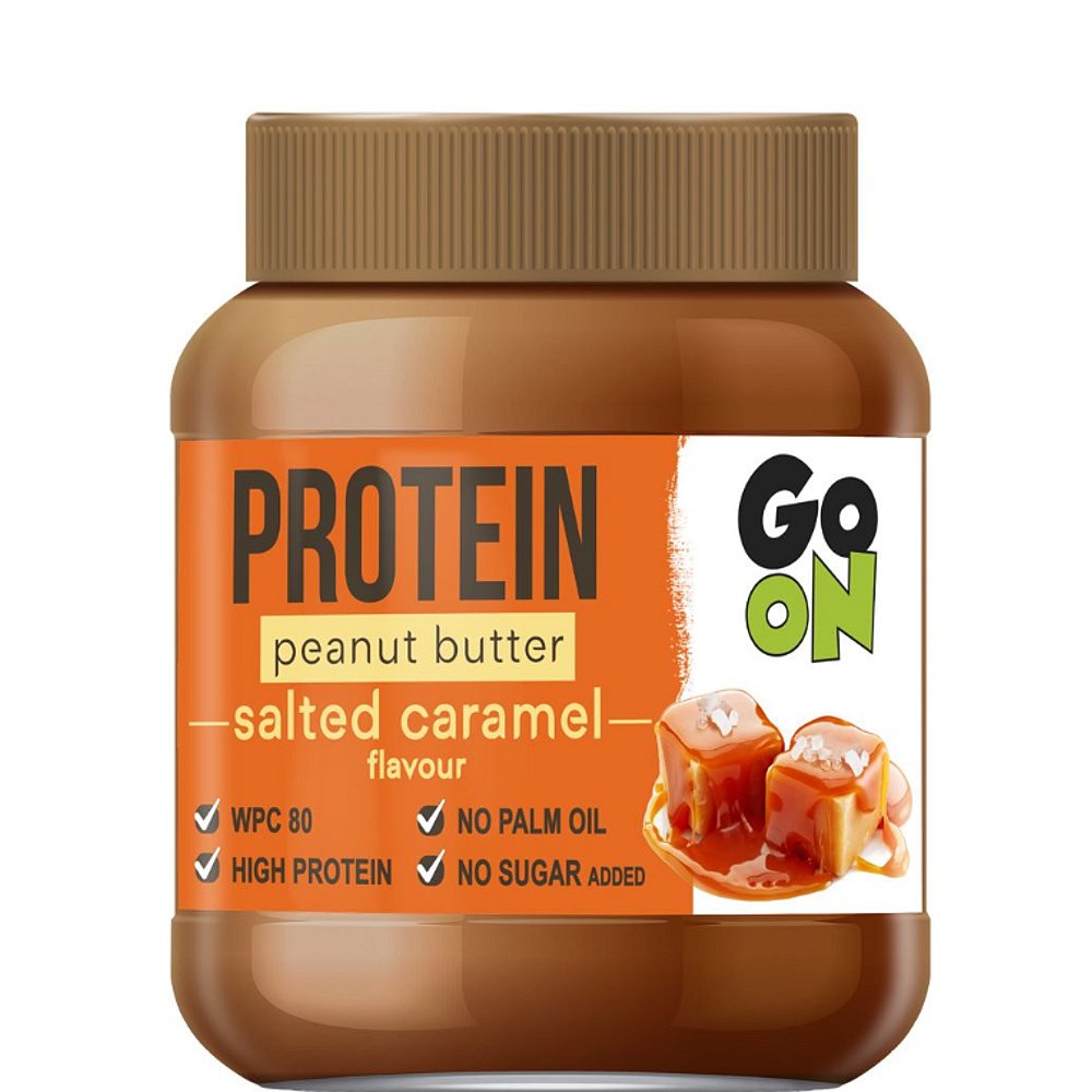 GO ON Proteinové arašídové máslo slaný karamel 350 g