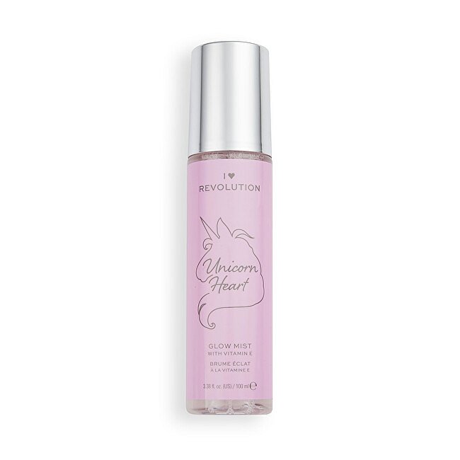 Třpytivá fixační mlha na make-up Unicorn Heart (Glow Mist) 100 ml