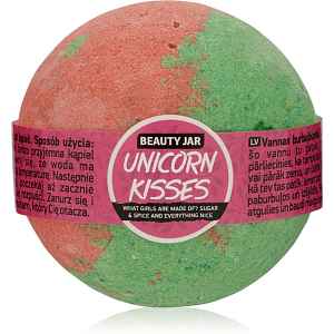 Beauty Jar Unicorn Kisses koupelová bomba s vůní rebarbory a jahod 150 g
