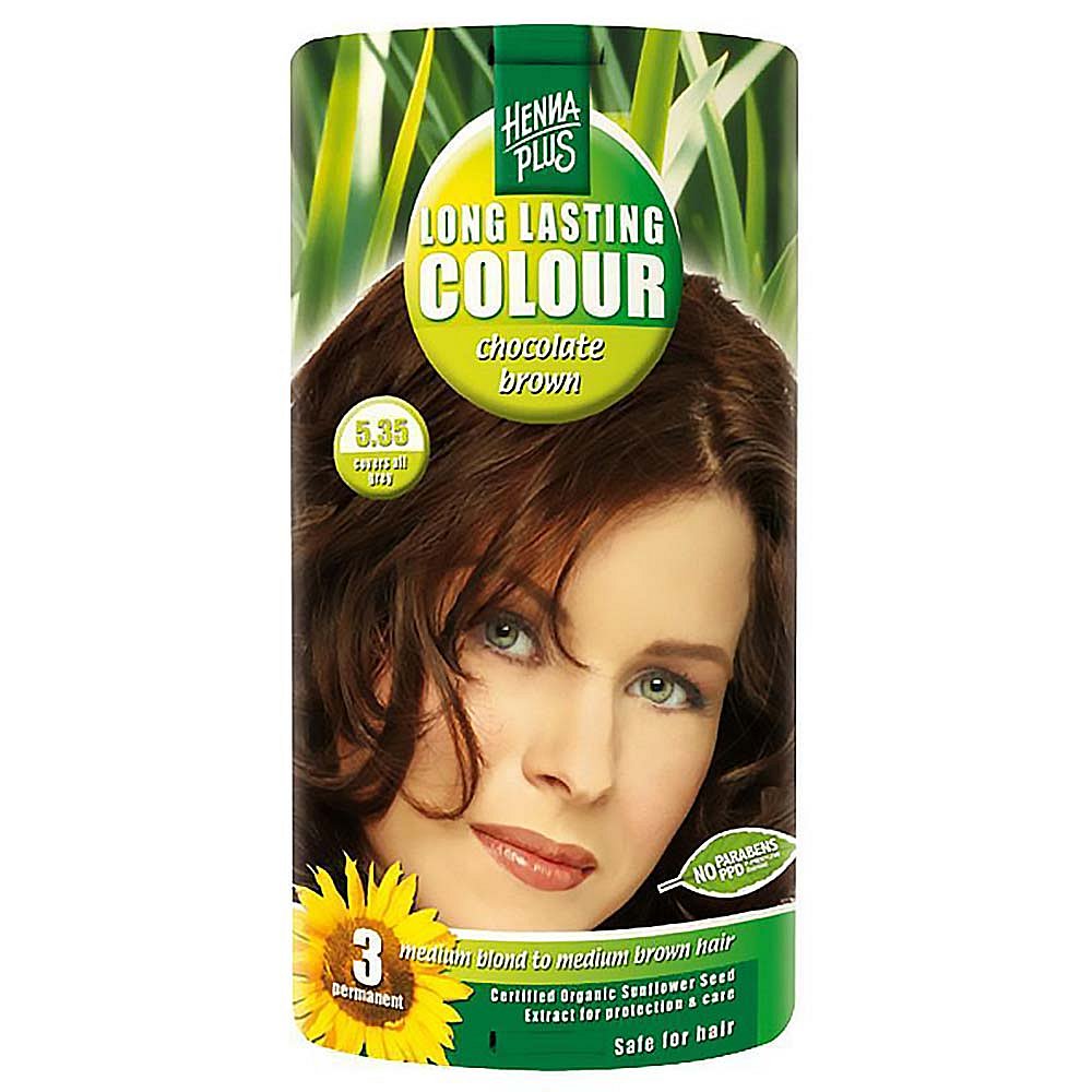 HENNA PLUS Přírodní barva na vlasy ČOKOLÁDOVĚ HNĚDÁ 5.35 100 ml