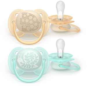 Philips Avent Ultrasoft SCF091/41 0-6 m dudlík Neutral 2 ks