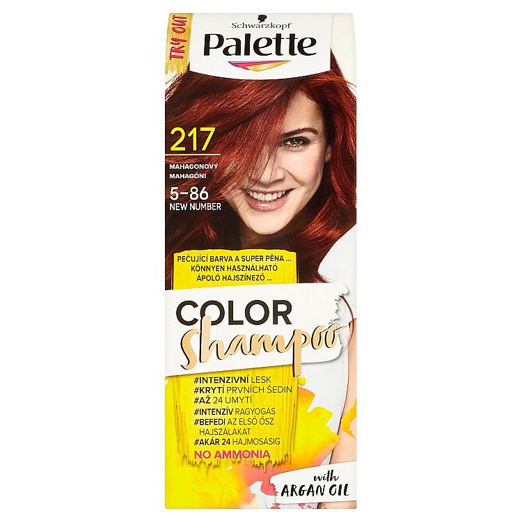 Schwarzkopf Palette Color Shampoo barva na vlasy Mahagonový 217