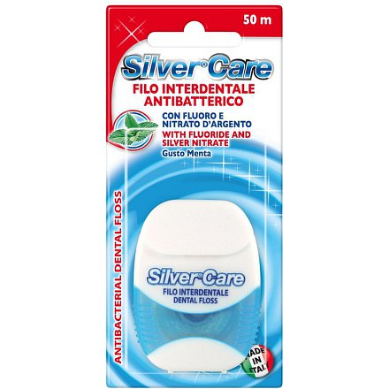 Silver Care Dentální nit fluorid a stříbro 50m