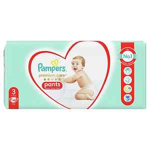 PAMPERS Premium Care Pants 3 MIDI (6-11 kg) 48 ks Value Pack – plenkové kalhotky