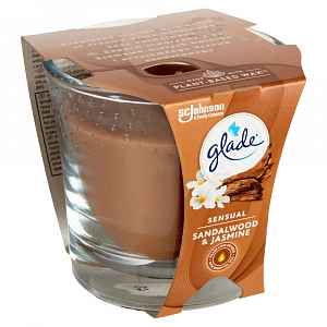 Glade Sensual Sandalwood & Jasmine vonná svíčka 129 g