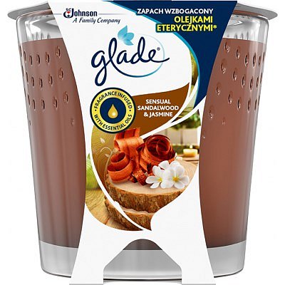 Glade Sensual Sandalwood & Jasmine vonná svíčka 129 g