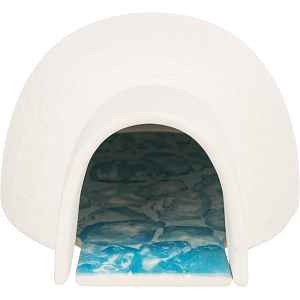 Igloo s chladicí keramickou deskou Trixie pro hlodavce 13 × 9 × 15 cm bílá