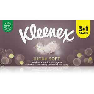 Kleenex Ultra Soft Box papírové kapesníky 4x64 ks