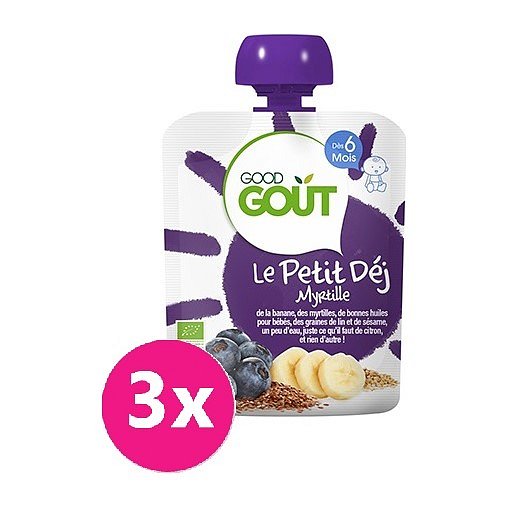 GOOD GOUT BIO Borůvková snídaně 3x70 g