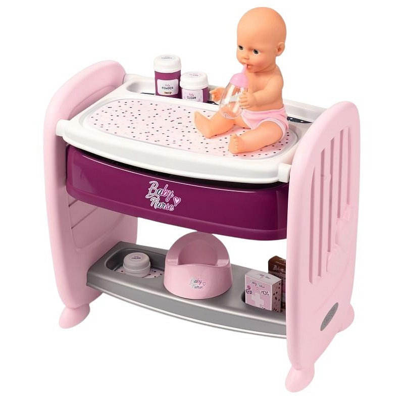 Smoby Baby Nurse 2v1 postýlka/přebalovací pult